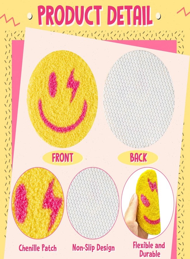 A1diee 5Pcs Preppy Boho Tufted Coasters Smile Evil Eye Lip Love Yin-yang Drink Coasters Pink Yellow Y2K Pastel Rug Cup Mat Pad for Kitchen Desk Home Coffee Table Accessories Birthday Housewarming Gift - Image 3
